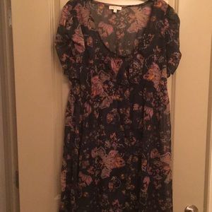 Navy floral dress